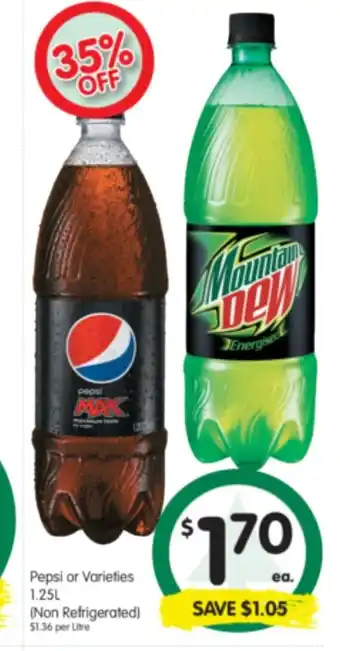Spar Pepsi or Varieties 1.25L offer