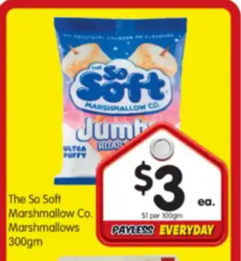 The So Soft Marshmallow Co. Marshmallows 300gm