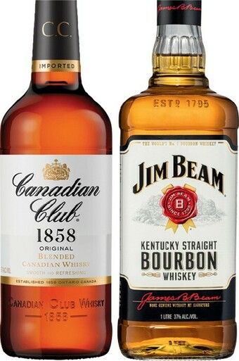 IGA Canadian Club Whisky or Jim Beam White Label Bourbon 1 Litre offer