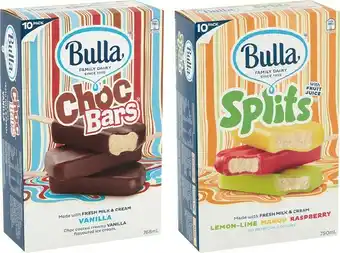 IGA Bulla Choc Bars, Splits, Crunch, Frozen Yoghurt or Nourish 6-14 Pack Selected Varieties offer