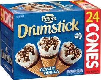 IGA Peters Classic Vanilla or Variety Drumstick 24 Pack offer