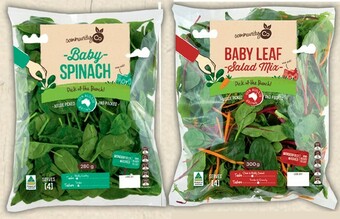 IGA Community Co Baby Spinach 280g or Baby Leaf Salad Mix 300g offer