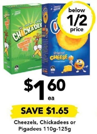 Drakes Cheezels, Chickadees or Pigadees 110g-125g offer