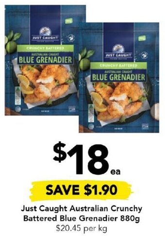 Drakes Just Caught Australian Crunchy Battered Blue Grenadier 880g offer