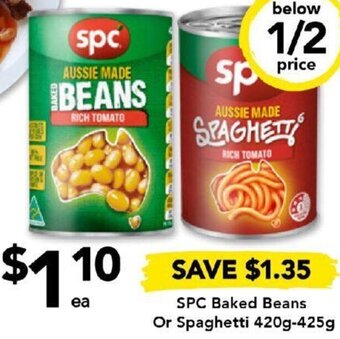 Drakes SPC Baked Beans Or Spaghetti 420g-425g offer
