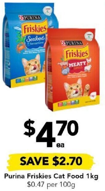Drakes Purina Friskies Cat Food 1kg offer