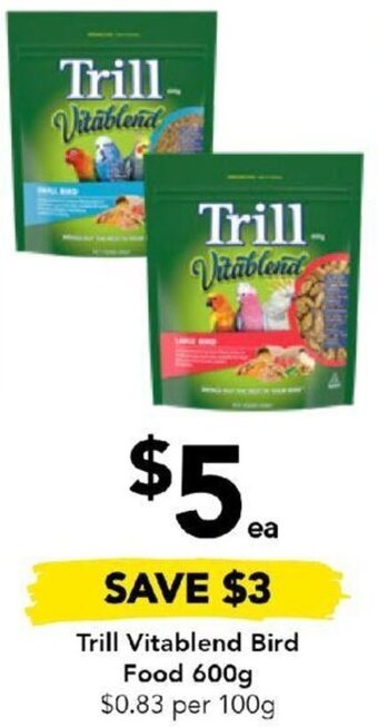 Trill Vitablend Bird Food 600g