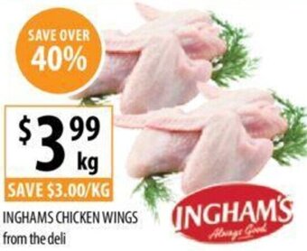 Supabarn INGHAMS CHICKEN WINGS from the deli offer