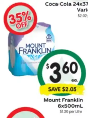 Mount Franklin 6x500ml