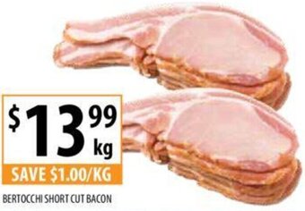 Supabarn BERTOCCHI SHORT CUT BACON offer