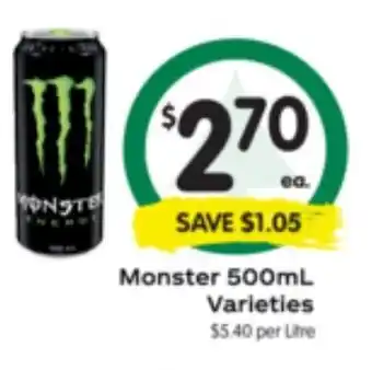 Spar Monster 500ml Varieties offer