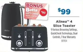 Betta Alinea 4 Slice Toaster offer