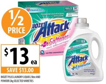 Supabarn BIOZET PLUS LAUNDRY LIQUID 2 litre AND POWDER 2kg SELECTED VARIETIES offer