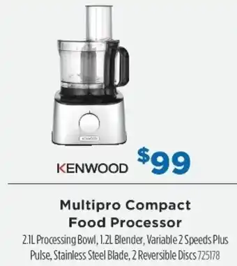 Kenwood Multipro Compact Food Processor 2.1L