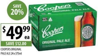 Supabarn COOPERS ORIGINAL PALE ALE 24 x 375ml offer