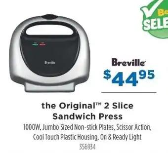 Betta Breville The Original 2 Slice Sandwich Press 1000W offer