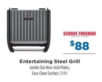 George Foreman Entertaining Steel Grill