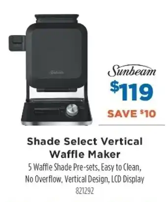 Betta Sunbeam Shade Select Vertical Waffle Maker offer