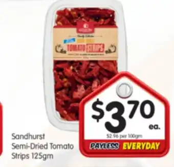 Spar Sandhurst Semi-Dried Tomato Strips 125gm offer