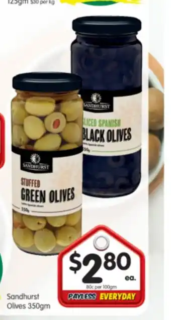 Sandhurst Olives 350gm