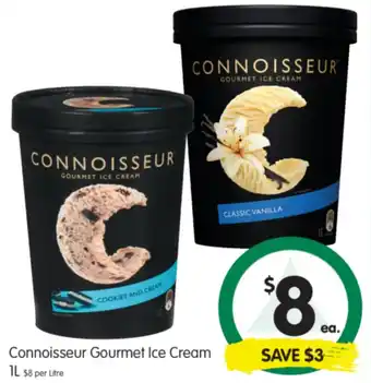 Connonisseur Gourmet Ice Cream 1L