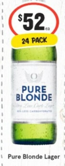 IGA Liquor Pure Blonde Lager 24 Pack offer