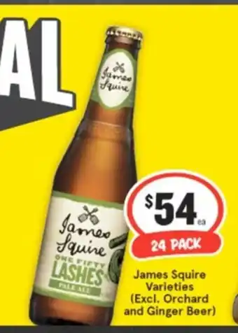 IGA Liquor James Squire Varieties (Excl. Orchard and Ginger Beer) 24 Pack offer