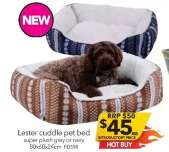 Cheap as Chips Lester Cuddle Pet Bed offer