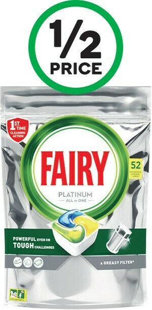 Woolworths Fairy Platinum Dishwashing Tablets Pk 52 offer