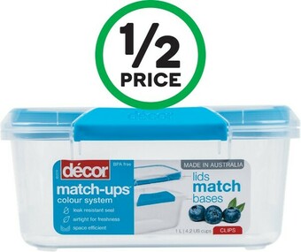 Decor Match-Ups Clips Oblong 1 Litre