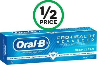 Woolworths Oral-B Pro-Health Advanced Deep Clean Toothpaste 110g offer