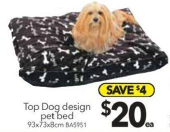 Cheap as Chips Top Dog Design Pet Bed offer