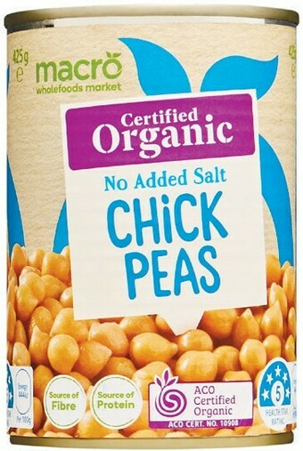 Woolworths Macro Organic Chickpeas 420-425g offer
