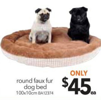 Cheap as Chips Round Faux Fur Dog Bed offer