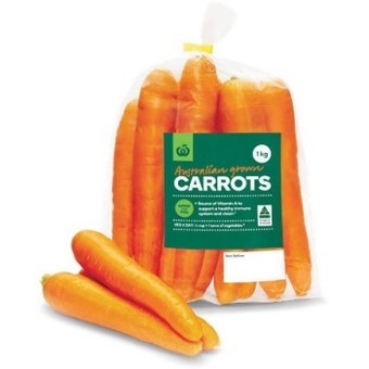 Woolworths Australian carrots 1 kg pack offer