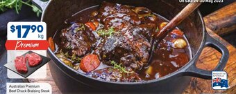 Foodland Australian Premium Beef Chuck Braising Steak offer