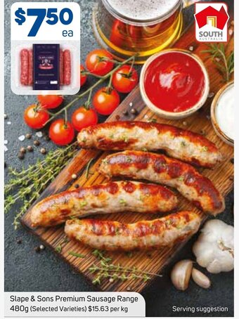 Foodland Slape & Sons Premium Sausage Range 480g offer