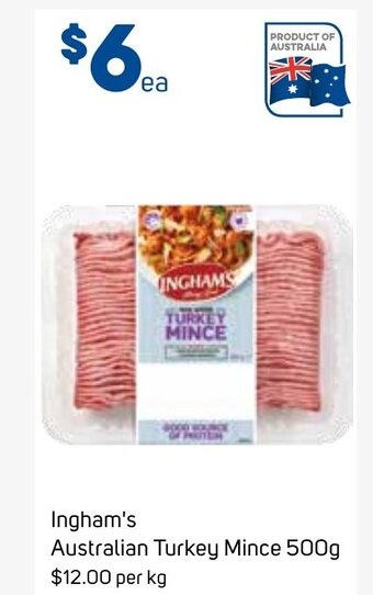 Foodland Ingham's Australian Turkey Mince 500g offer