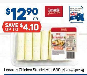 Foodland Lenard's Chicken Strudel Mini 630g offer