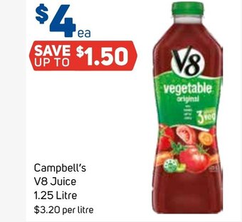 Foodland Campbell's V8 Juice offer