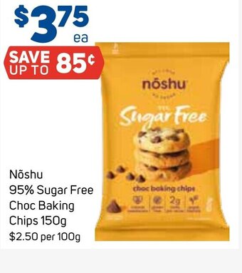 Nõshu 95% Sugar Free Choc Baking Chips 150g