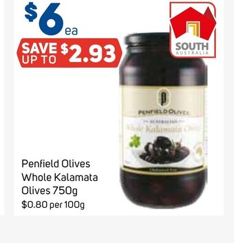 Foodland Penfield Olives Whole Kalamata Olives 750g offer