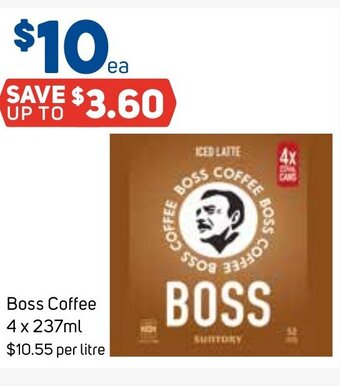 Foodland Boss Coffee 4 x 237ml offer