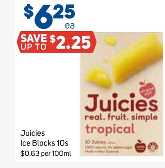 Foodland Juicies Ice Blocks 10s offer