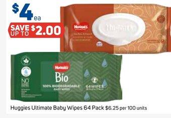 Foodland Huggies Ultimate Baby Wipes 64 Pack offer