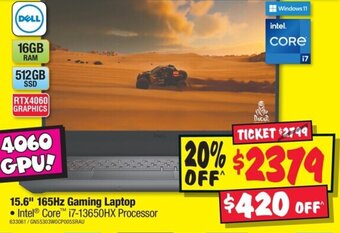 JB Hi-Fi 15.6" 165Hz Gaming Laptop offer