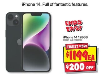 JB Hi-Fi iPhone 14 128GB offer