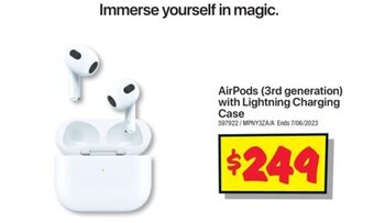 JB Hi-Fi AirPods (3rd generation) with Lightning Charging Case offer