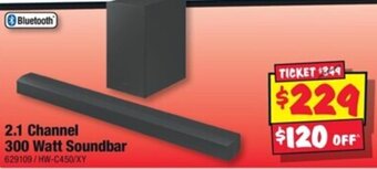 JB Hi-Fi 2.1 Channel 300 Watt Soundbar offer