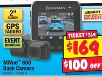 JB Hi-Fi MiVue™ 600 Dash Camera offer